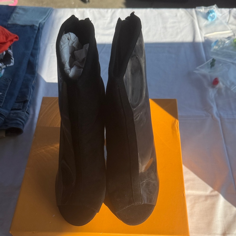Public Desire Black Ankle Booties